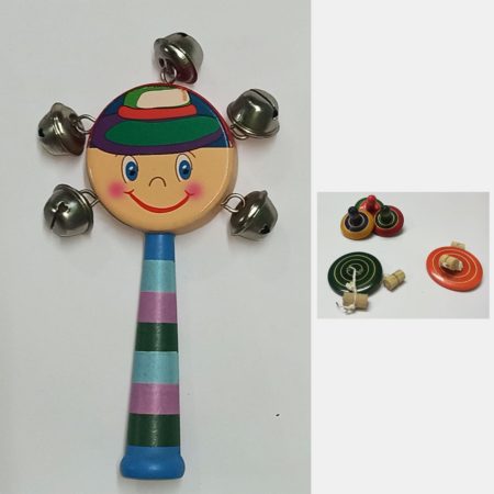 Face Kungroo Rattle, Finger top & Wizer Top Combo Toys (6 Items)