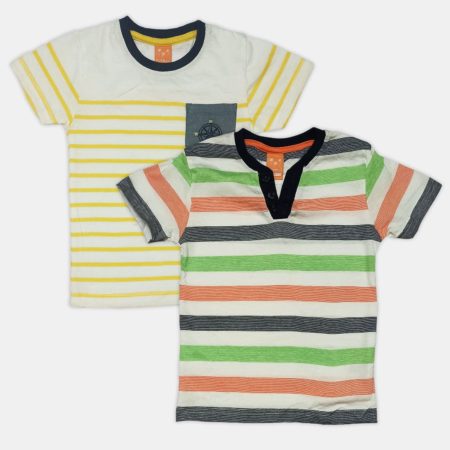 Boys Solid Pure Cotton Half Sleeve T Shirt (Pack of 2)