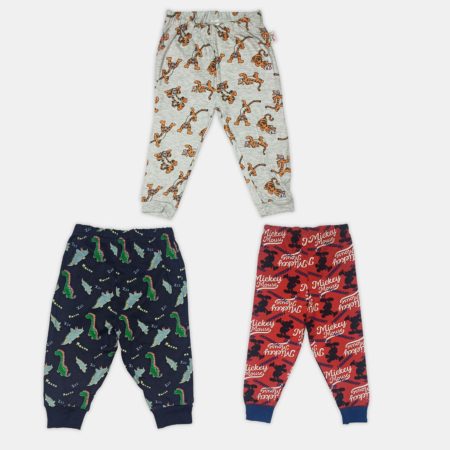 Boys & Girls Casual Pattern Tracksuit Bottoms (Pack of 3)