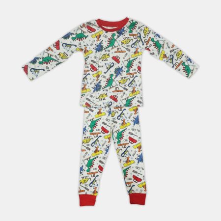 Boys & Girls Casual Pattern Full Sleeve T Shirt & Tracksuit Bottoms