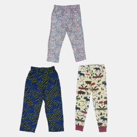 Boys & Girls Casual Pattern Tracksuit Bottoms (Pack of 3)