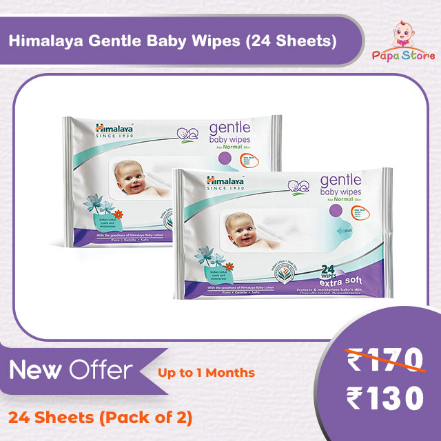 Himalaya Gentle Baby Wipes (24 Sheets)
